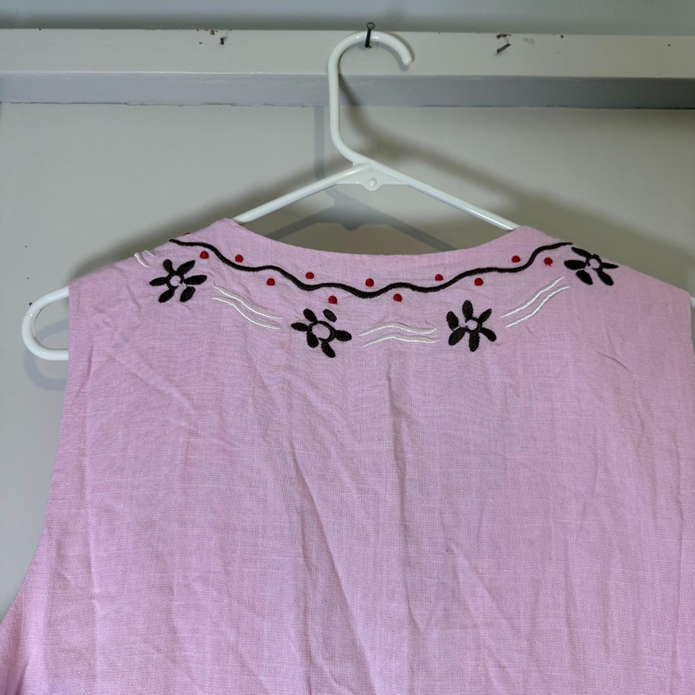 Princess Polly Boho Waistcoat Women's Size 12 Vest Floral Embroidered Tie-Front - Picture 7 of 12